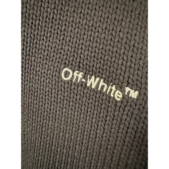 OFF-WHITE C/O VIRGIL ABLOH Cotton CheckeredCrewneck Size XL Men's - Picture 8 of 12
